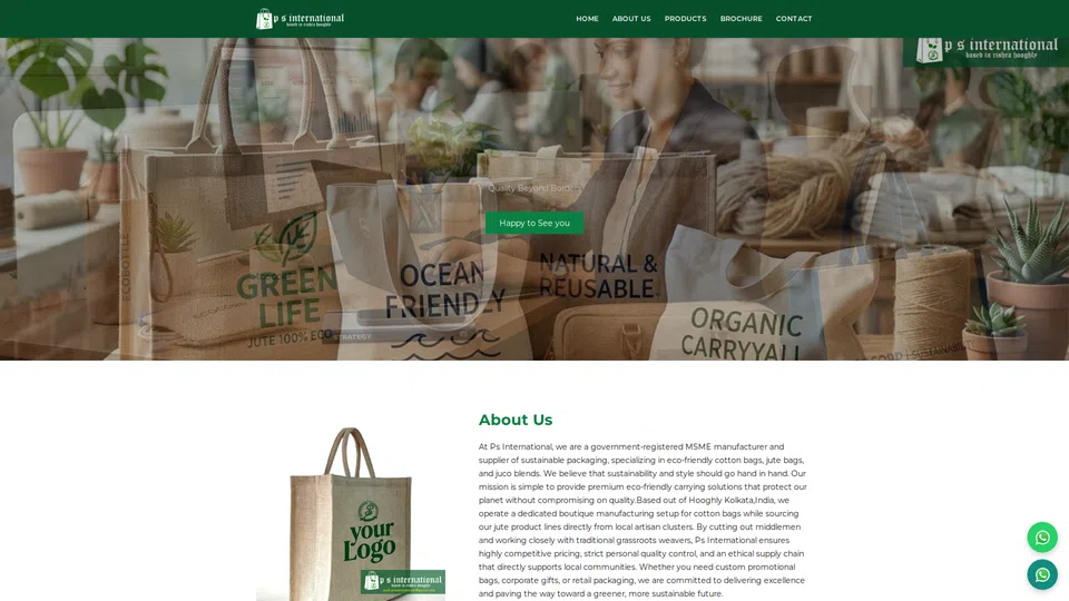 Homepage snapshot at launch