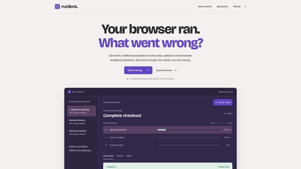 Homepage snapshot at launch