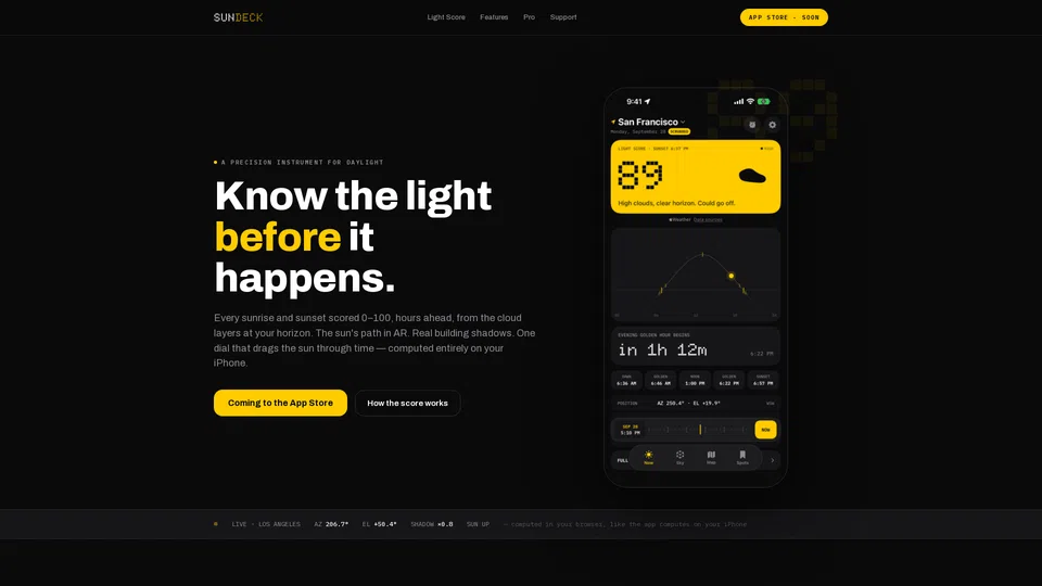 Homepage snapshot at launch