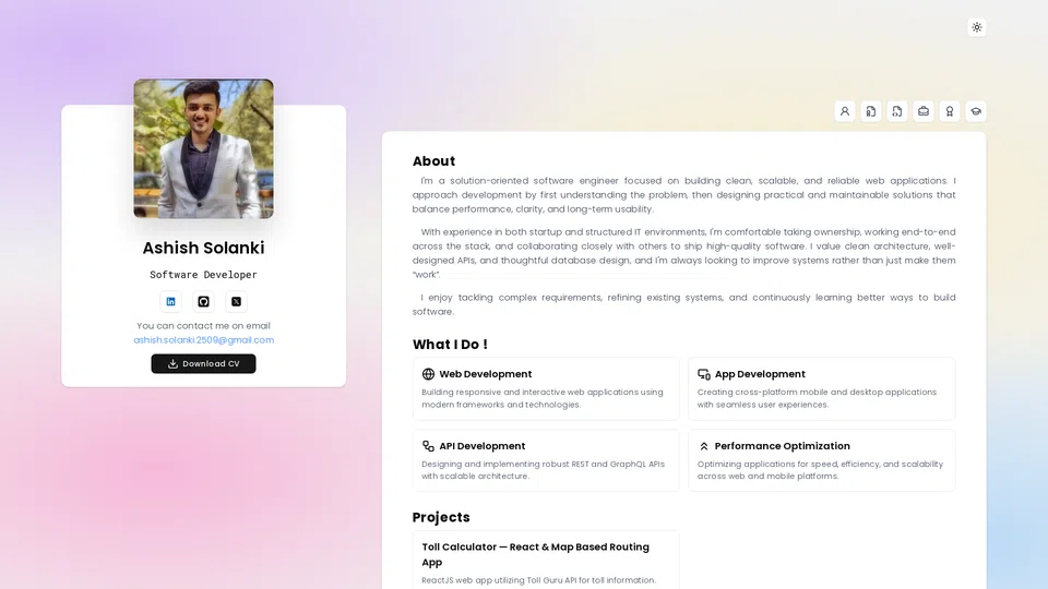 Homepage snapshot at launch