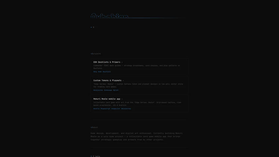Homepage snapshot at launch