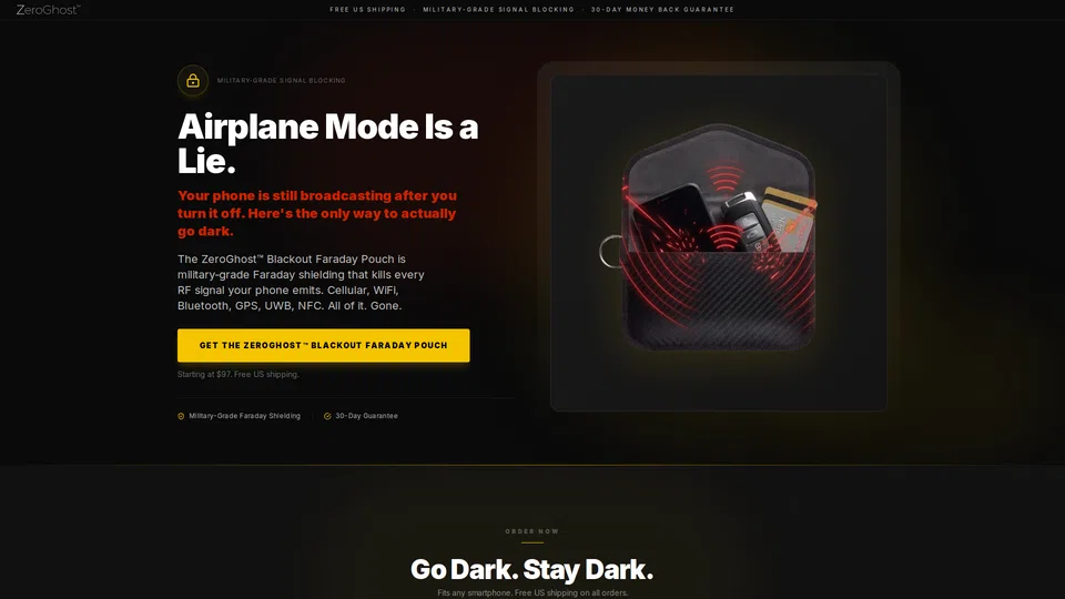 Homepage snapshot at launch