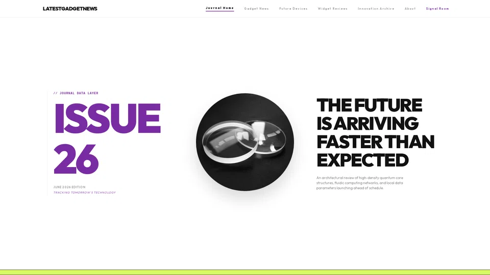 Homepage snapshot at launch