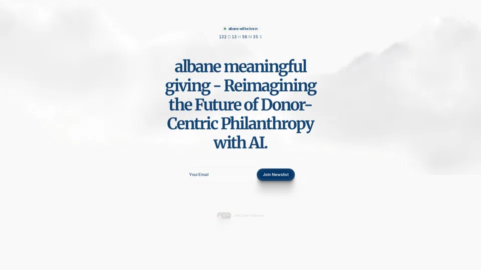 Homepage snapshot at launch