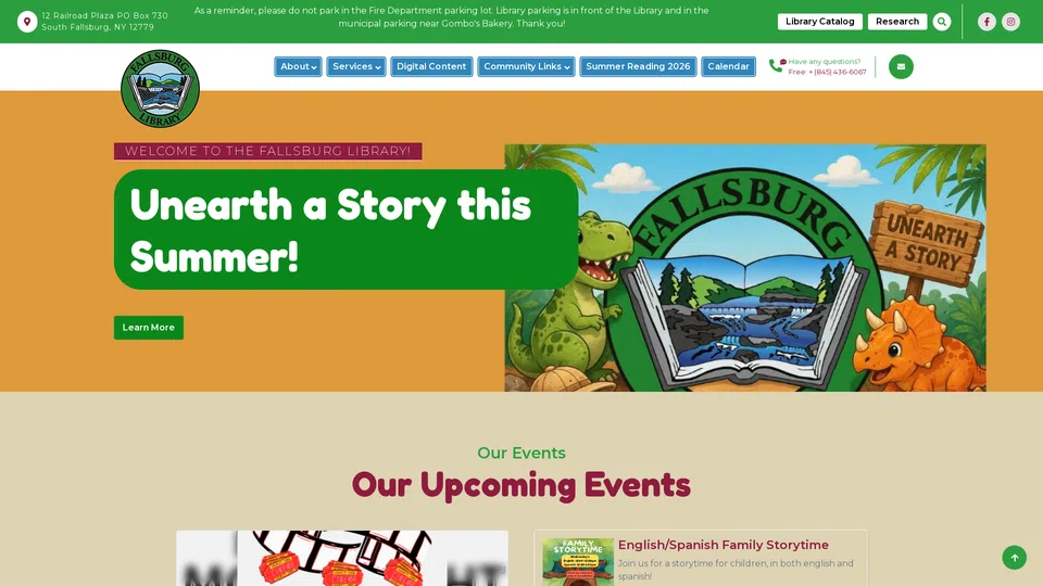 Homepage snapshot at launch