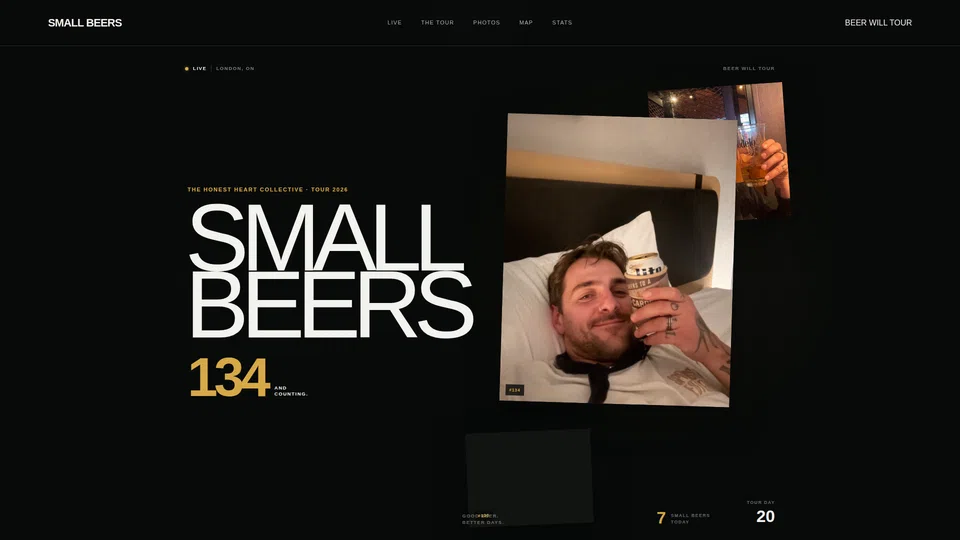 Homepage snapshot at launch