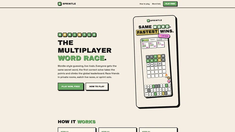 Homepage snapshot at launch
