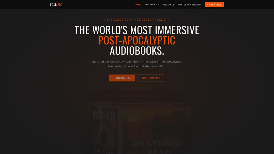 Homepage snapshot at launch