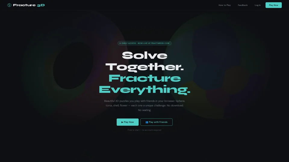 Homepage snapshot at launch