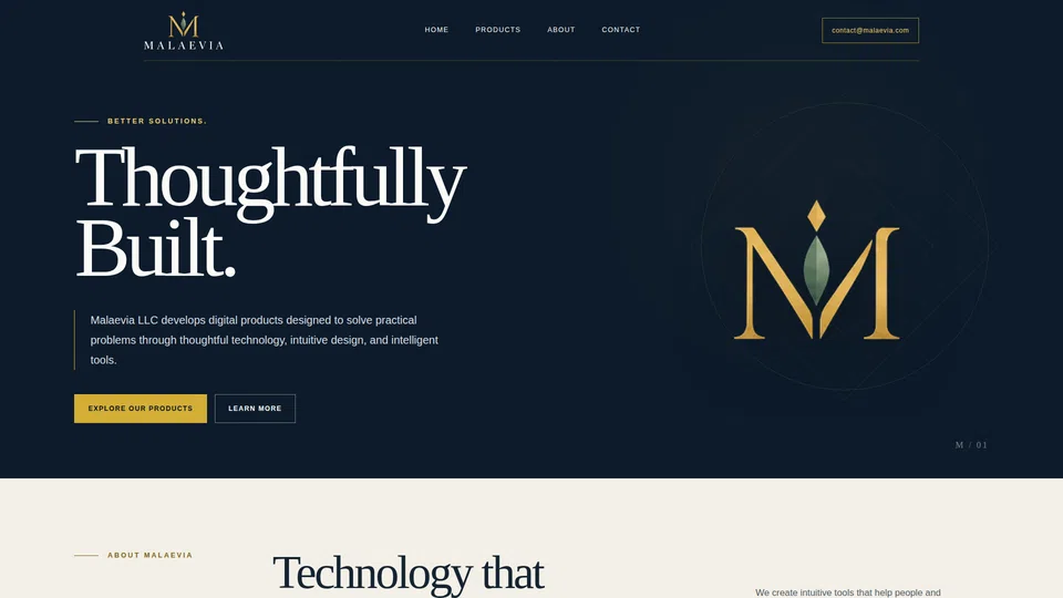 Homepage snapshot at launch