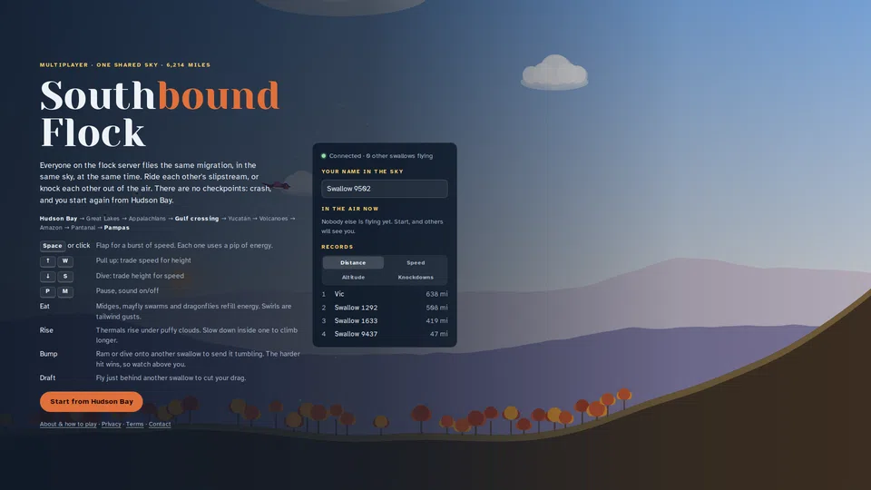 Homepage snapshot at launch