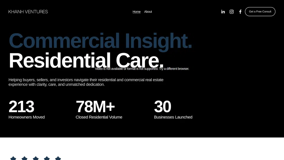 Homepage snapshot at launch