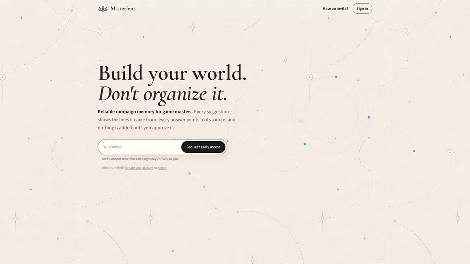 Homepage snapshot at launch