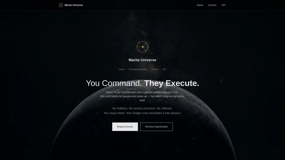 Homepage snapshot at launch
