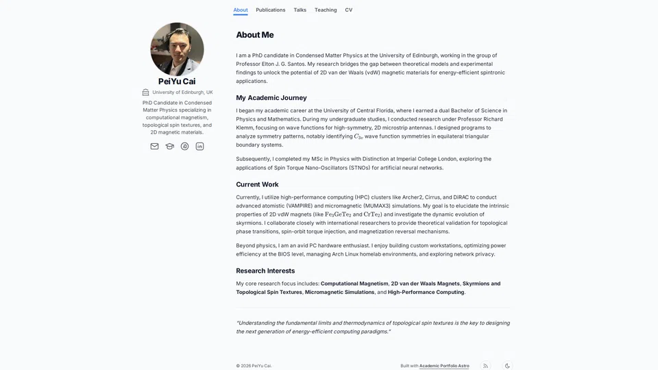 Homepage snapshot at launch