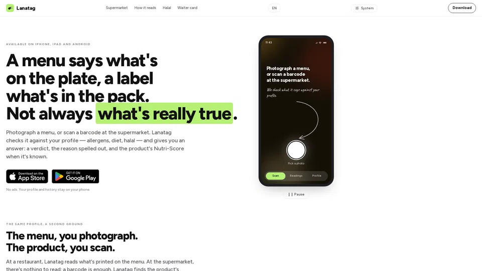 Homepage snapshot at launch