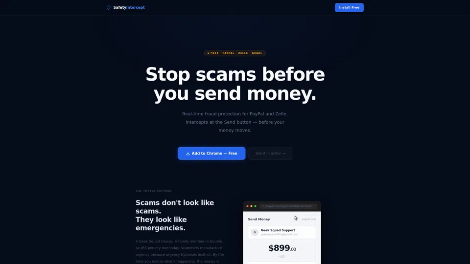 Homepage snapshot at launch