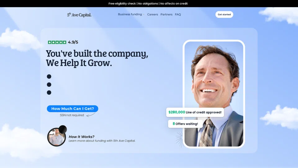 Homepage snapshot at launch