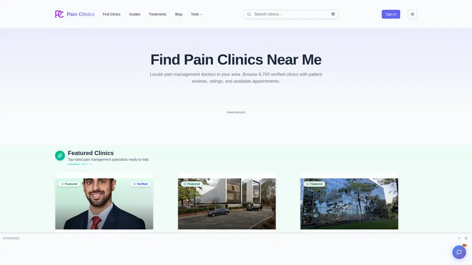 Homepage snapshot at launch