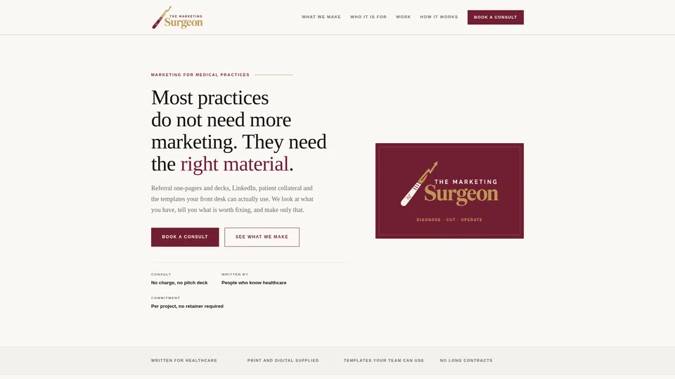 Homepage snapshot at launch