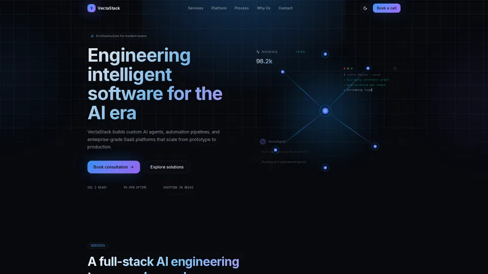 Homepage snapshot at launch