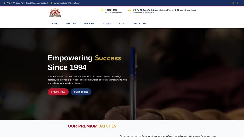 Homepage snapshot at launch