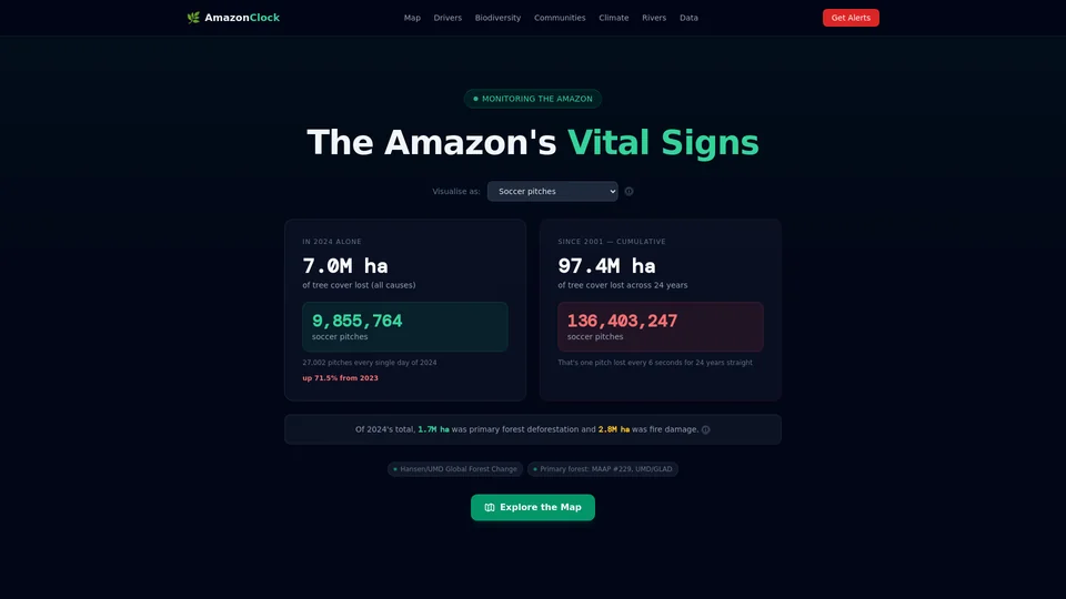 Homepage snapshot at launch