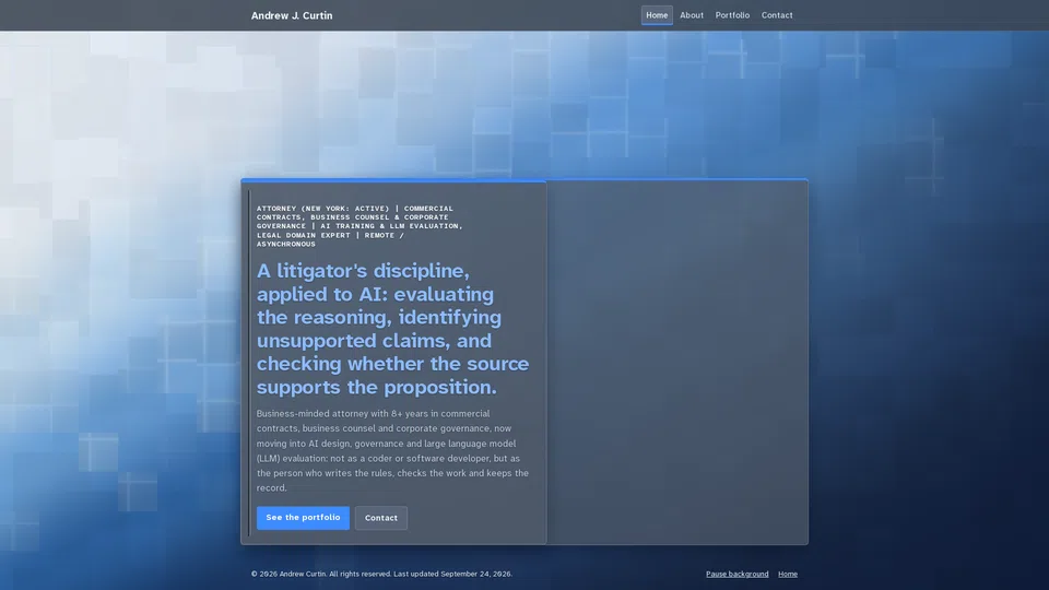 Homepage snapshot at launch