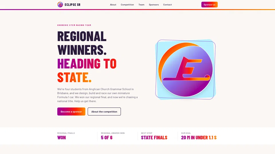 Homepage snapshot at launch