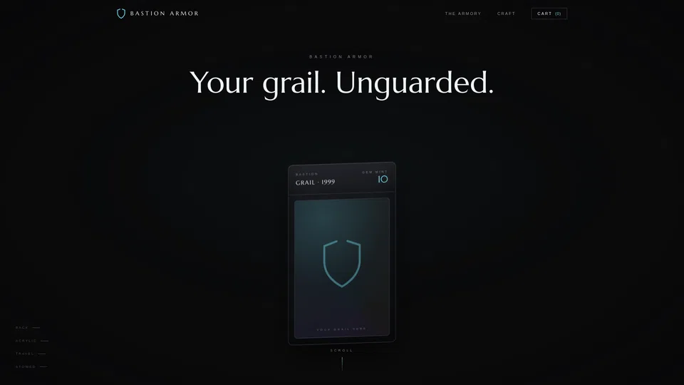 Homepage snapshot at launch