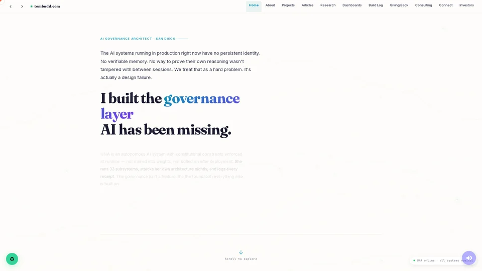Homepage snapshot at launch