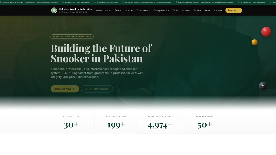 Homepage snapshot at launch