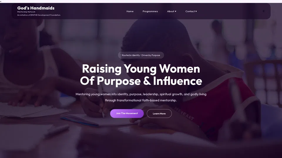 Homepage snapshot at launch