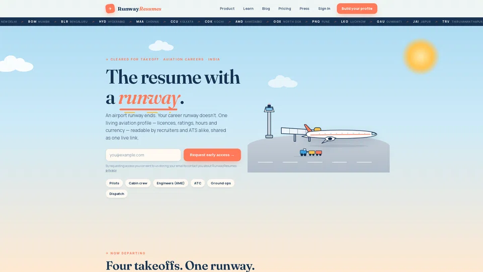 Homepage snapshot at launch