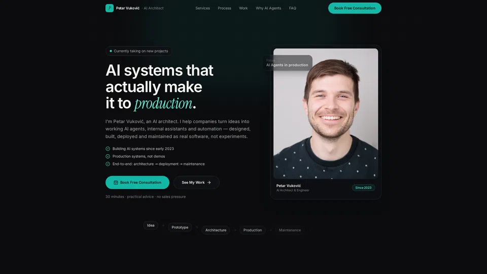 Homepage snapshot at launch