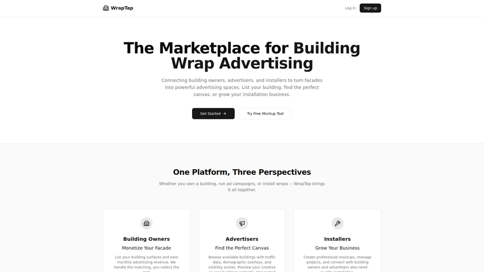 Homepage snapshot at launch