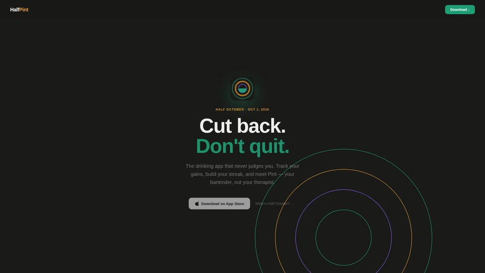 Homepage snapshot at launch