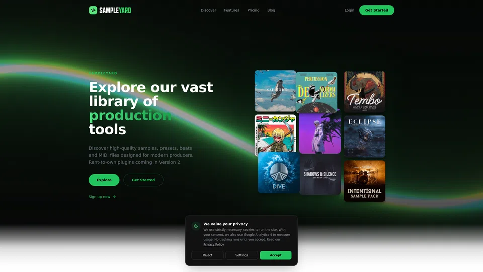 Homepage snapshot at launch
