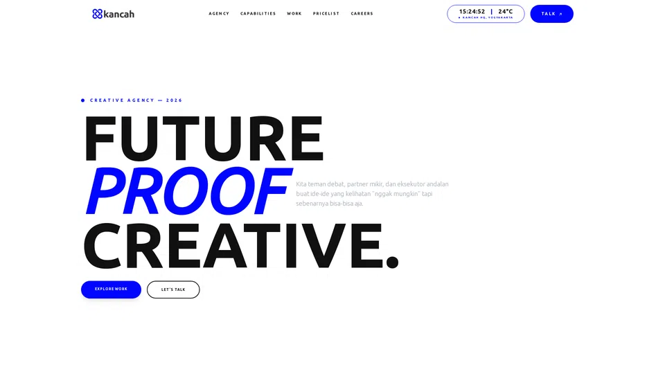 Homepage snapshot at launch