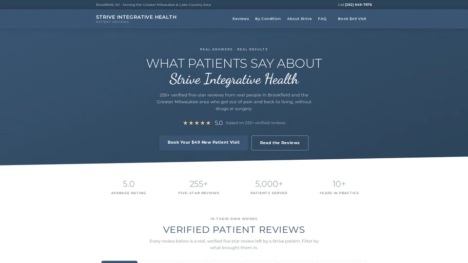 Homepage snapshot at launch