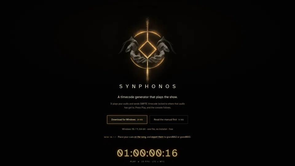Homepage snapshot at launch