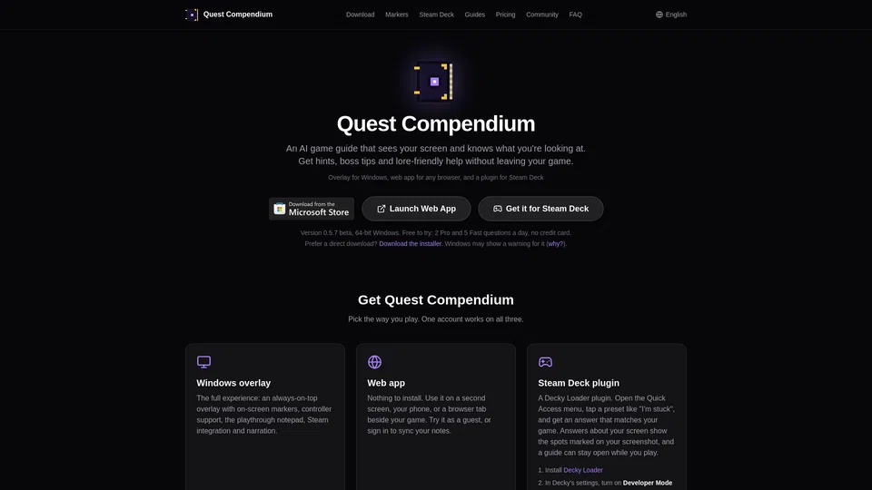 Homepage snapshot at launch