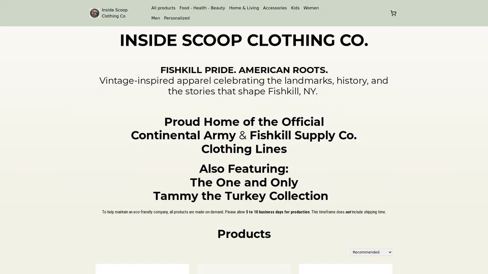 Homepage snapshot at launch