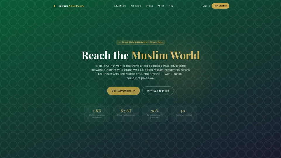 Homepage snapshot at launch