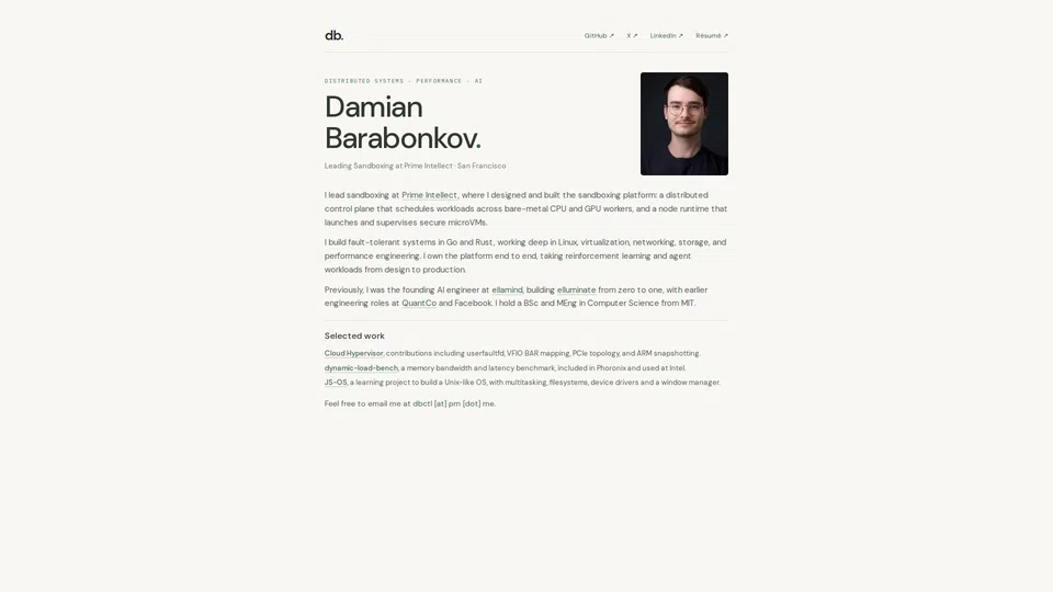 Homepage snapshot at launch