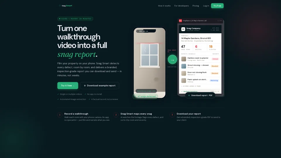 Homepage snapshot at launch