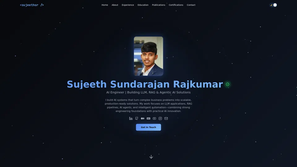 Homepage snapshot at launch