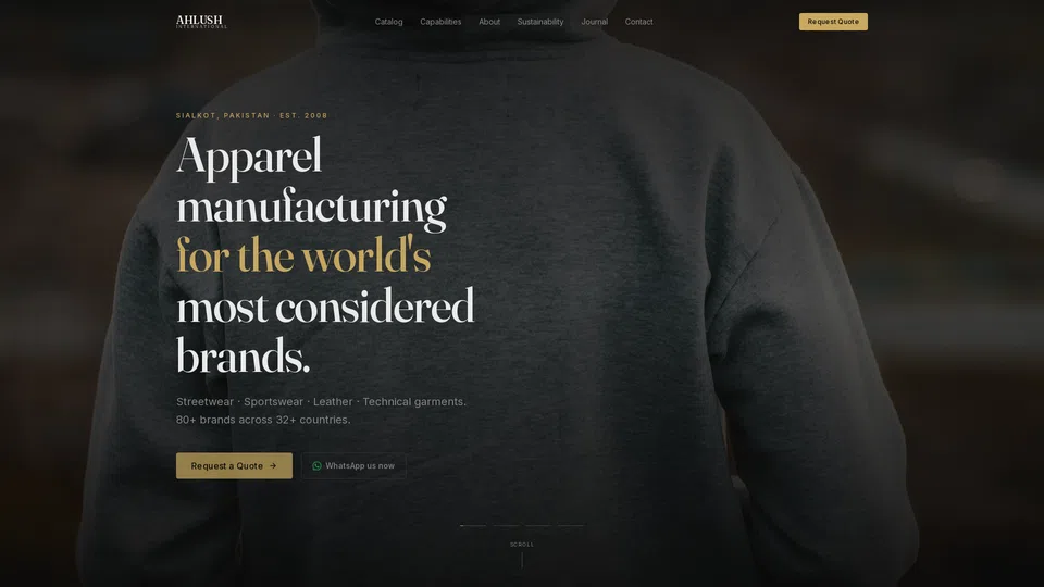 Homepage snapshot at launch