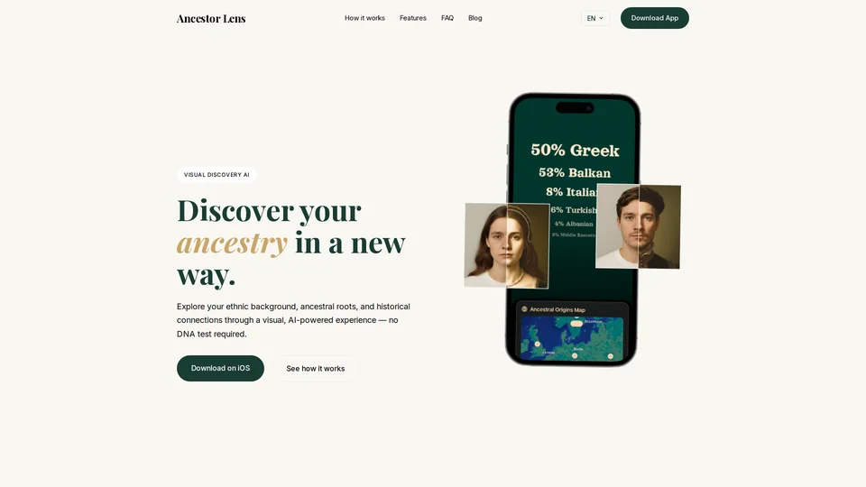 Homepage snapshot at launch