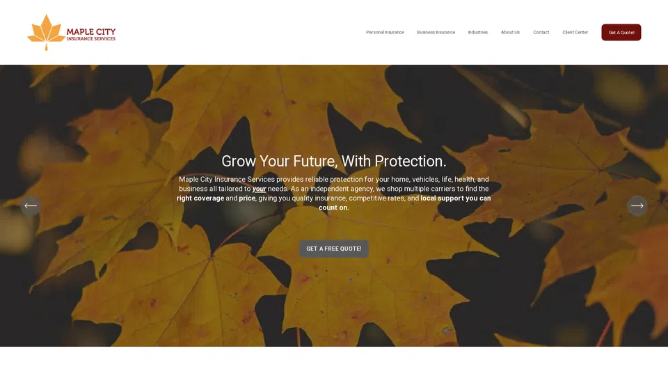 Homepage snapshot at launch
